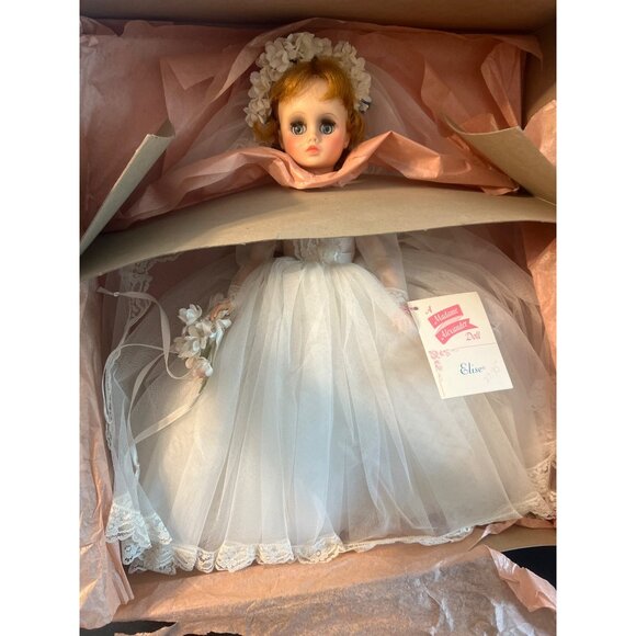 Vintage 1966 Madame Alexander Elise Bride Doll #1670 Original Box Estate Gown - Picture 1 of 7
